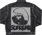 Куртка Supreme x Smurfs Denim Trucker Jacket 'Black', черный - фото 3
