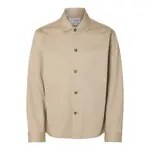 Рубашка-куртка Selected Tate Heavy, бежевый - фото 3