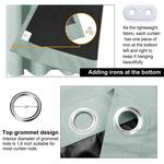 2-панельные водонепроницаемые 100% плотные шторы для спальни размером 52 x 63 дюйма PiccoCasa, бежевый - фото 3