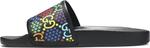Сандалии Gucci Slide Psychedelic - Black, черный - фото 4