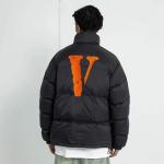 Куртка Vlone Down Winter Unisex, черный/оранжевый - фото 5