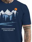 Neverless Футболка 'Destination unknown' в цвете Navy - фото 5