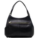 Кожаная сумка-хобо из коллекции Champs Gala, черный - фото