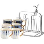 Кружка KAWASIMAYA, Mixed Color Mug 6 Pack+Mug Holder - фото