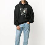 Толстовка pascal print over hood 'black/white' Off-White, черный - фото 3