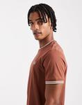 Футболка Fred Perry с двойным кантом коричневого цвета - фото 4