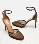 90 mesh и лаковые лоферы Alaïa, Kaki - фото 5