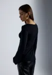 Топ с длинными рукавами Even&Odd, Black - фото 3