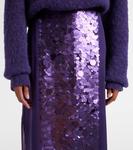 Камбо юбка миди с пайетками Joseph, Violet - фото 4