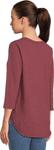 Футболка Mod-o-doc 3/4 Sleeve V-Neck Tee with Curved Hem, ZinfandelSee Less - фото 3