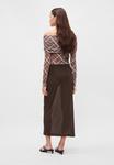 Юбка Gina Tricot SHEER MIDI SKIRT, Java /Brown - фото 4