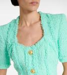 Мини-платье из твида с декором Balmain, Menthe - фото 4