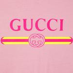 Футболка из хлопкового джерси с принтом GUCCI, розовый - фото 7