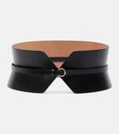 Кожаный ремень Alaïa, нуар - фото