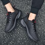 Низкие кроссовки для бега мужские черно-красные Binary - фото 10