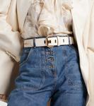 Кожаный ремень Etro, белый - фото 2