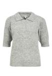 Поло Object Polo shirt, Medium Grey Melange/Dark Grey - фото 5