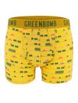 Боксерские шорты GREENBOMB Nature Triangles, желтый - фото
