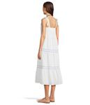 Платье Tommy Bahama Cotton Clip Sq Neck Tiered Midi, белый - фото 3