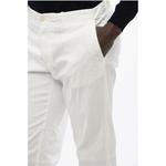 Брюки-чиносы ID Stretch Cotton с петлями для ремня Corneliani, White - фото 2
