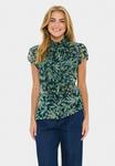 Блуза Saint Tropez LILJASZ CRINKLE SS SHIRT, Pine Autumn Floral/Multi-Coloured - фото