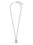 Колье с логотипом Alexander McQueen, серебяный - фото