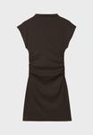 Платье Stradivarius Shift dress, Dark Brown - фото 8