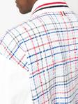 Thom Browne gingham-check bomber jacket, белый - фото 5