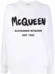 Толстовка с логотипом Alexander Mcqueen, белый - фото