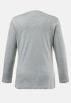 Топ с длинными рукавами COL ROND Ulla Popken, серый - фото