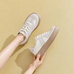 Женские скейтерские кеды JOSINY низкие, экрю - фото 9