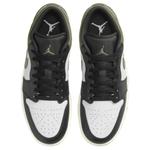 1 Jordan Low Black Toe Medium Olive, Чёрный Белый Зелёный - фото 5
