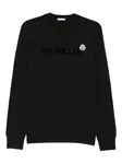 Лонгслив с логотипом Moncler, черный - фото