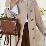 MARKANGARO Средний рюкзак унисекс коричневый, Custard - фото 10