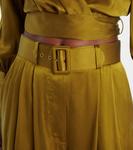 Широкие брюки из шелкового атласа Zimmermann, оливковый - фото 4