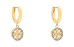 Серьги-шармы с логотипом Miller TORY BURCH, золотой - фото