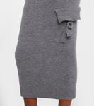 Шерстяная юбка-карандаш Blumarine, серый - фото 5