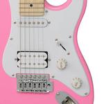Электрогитара CNZ Audio ST Mini Electric Guitar - Maple Fingerboard & Neck, Pink Finish - фото 4
