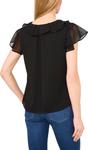 Топ CeCe Ruffled V Neck Top, Rich Black - фото 2