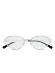Gucci Eyewear очки в овальной оправе, серебряный - фото