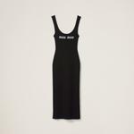 Платье из вискозы Miu Miu, черный - фото