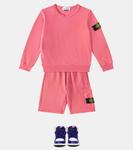 Шорты из хлопкового флиса Compass Stone Island Junior, Geranium - фото 2