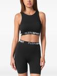 Plein Sport спортивный бюстгальтер в рубчик, черный - фото 3
