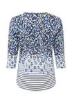 Топ Olsen Long sleeved top, Blau/Weiß/Blue - фото 2