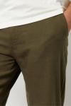 Брюки из смесового льна Threadbare, хаки - фото 4