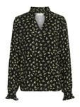 Блузка Kaffe, цвет black/green lettuce ditzy - фото 4