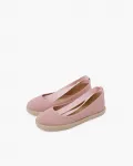 Льняные балетки для девочки с лентами и джутом Pisamonas, розовый - фото 3