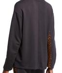 Мини-толстовка с леопардовым принтом в выцветшем черном цвете Monrow - фото 2