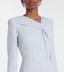 Платье миди из кади со сборками Roland Mouret, светло-синий - фото 4