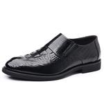 Черные туфли Dress Shoes Men's Black SHUPATE, однослойные - фото